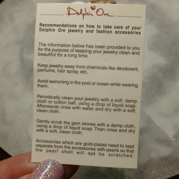 18k Gold EP Goldstone Swarovski Crystals Dolphin Ore Ring - Picture 8 of 8